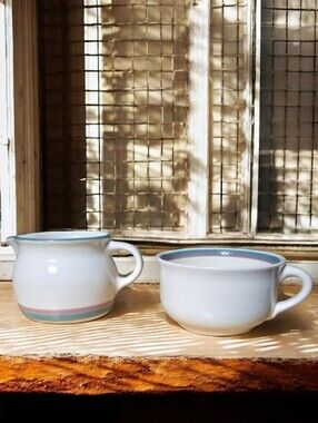 PFALTZGRAFF Vintage JUNIPER Gravy Boat and Soup Mug Stonewear